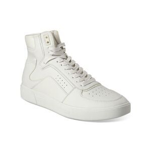 INC Mens White Perforated Keanu Round Toe Platform Lace-Up Sneakers Shoes 12 M